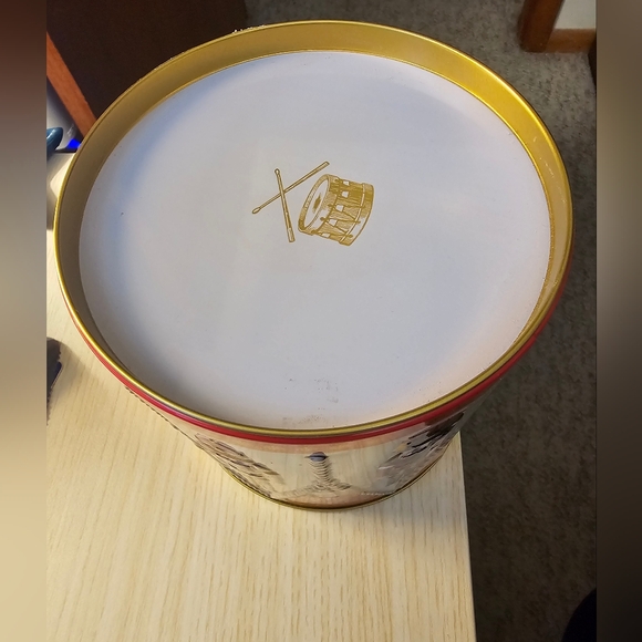 Festive Nutcracker Tin with Red and Gold Colored Accents - Picture 2 of 3